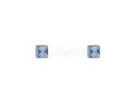 Kolczyki srebrne pr. 925 kwadratowe jasno niebieska cyrkonia