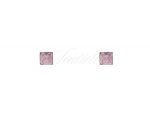 Kolczyki srebrne pr. 925 kwadratowe jasno różowa cyrkonia