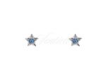Kolczyki srebrne pr. 925 niebieska cyrkonia gwiazdka