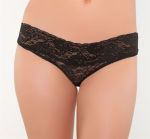 Lace Cheeky Figi Czerń