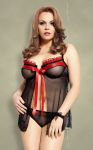 Nadine - Plus Size - black/red